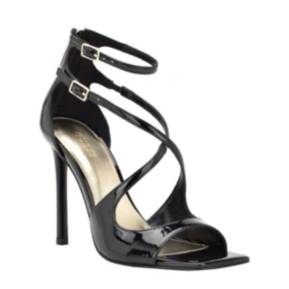New Guess Sells Black Sexy Strappy Heels